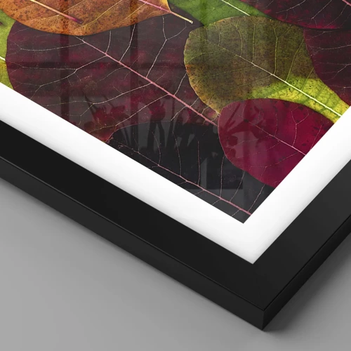 Póster en marco negro - Mosaico de otoño - 61x91 cm