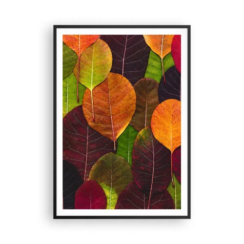 Póster en marco negro - Mosaico de otoño - 70x100 cm