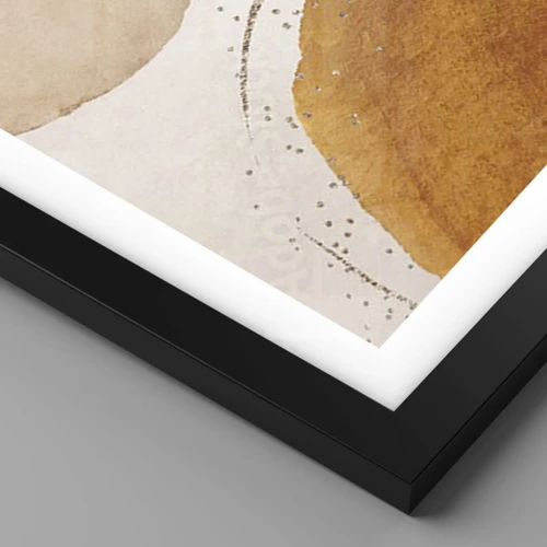 Póster en marco negro - Movimiento abstracto - 30x30 cm