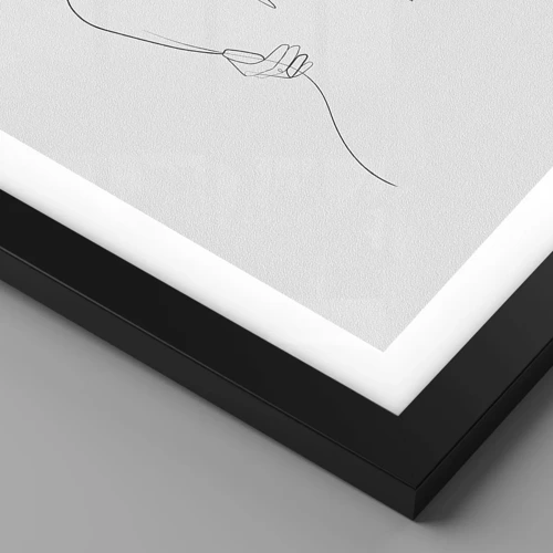 Póster en marco negro - Música del cuerpo - 70x50 cm