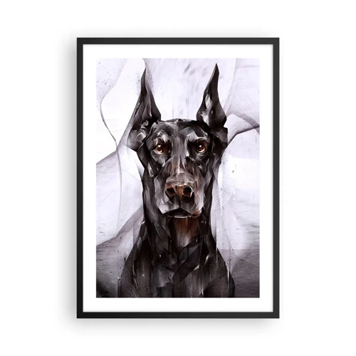 Póster en marco negro - Nacido noble - 50x70 cm