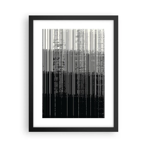 Póster en marco negro - Ondas y vibraciones - 30x40 cm