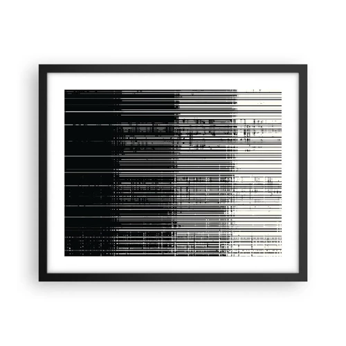 Póster en marco negro - Ondas y vibraciones - 50x40 cm