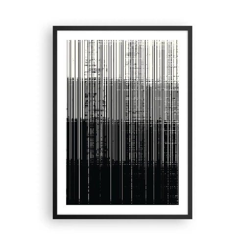 Póster en marco negro - Ondas y vibraciones - 50x70 cm