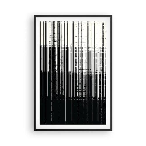 Póster en marco negro - Ondas y vibraciones - 61x91 cm