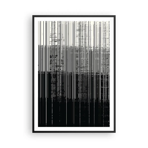 Póster en marco negro - Ondas y vibraciones - 70x100 cm