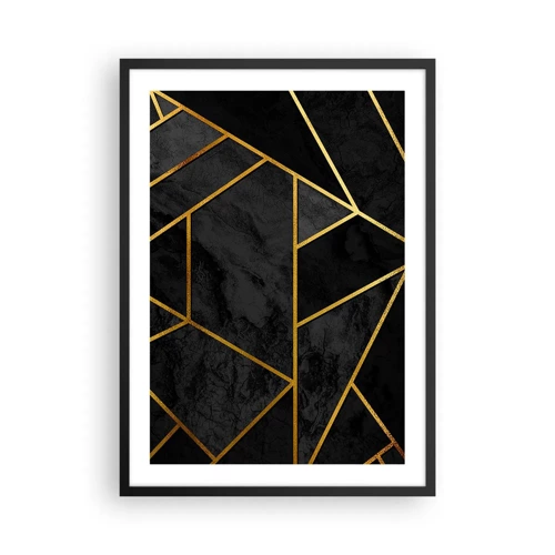 Póster en marco negro - Oscuridad y brillo - 50x70 cm