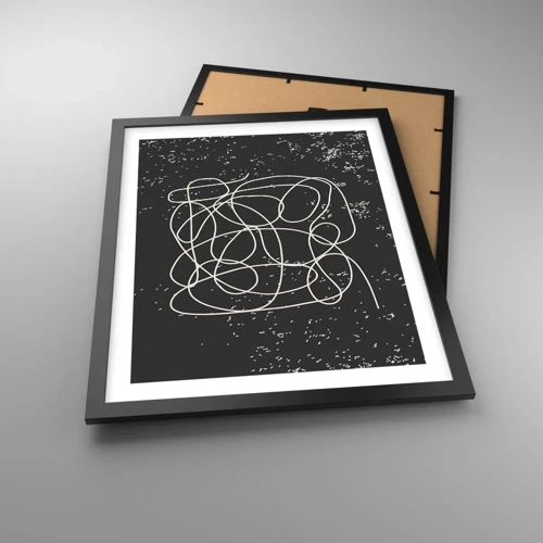 Póster en marco negro - Pensamientos errantes - 40x50 cm