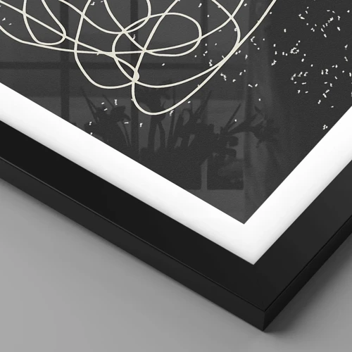 Póster en marco negro - Pensamientos errantes - 40x50 cm