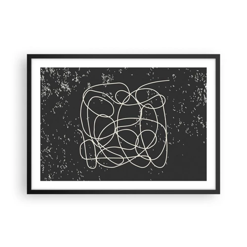 Póster en marco negro - Pensamientos errantes - 70x50 cm