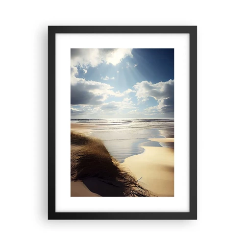 Póster en marco negro - Playa, playa salvaje - 30x40 cm