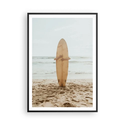 Póster en marco negro - Por el amor de las olas - 70x100 cm