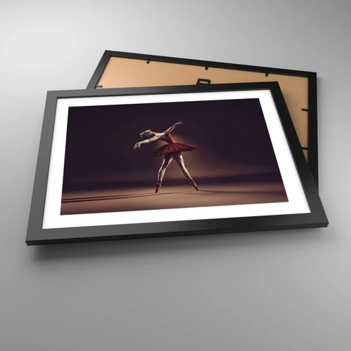 Póster en marco negro - Primera bailarina - 40x30 cm