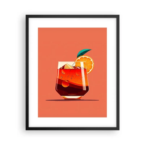 Póster en marco negro - Refresco de verano - 40x50 cm