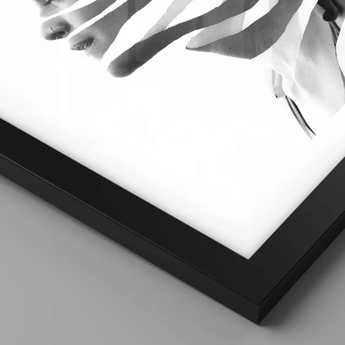 Póster en marco negro - Retrato surrealista - 40x40 cm