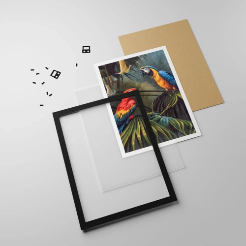 Póster en marco negro - Romanticismo en los trópicos - 61x91 cm