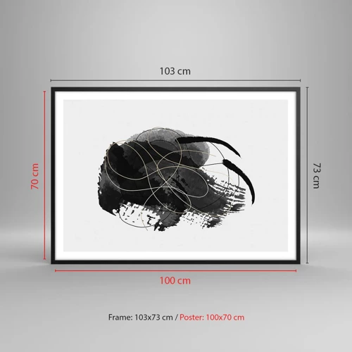 Póster en marco negro - Salió de la negrura - 100x70 cm