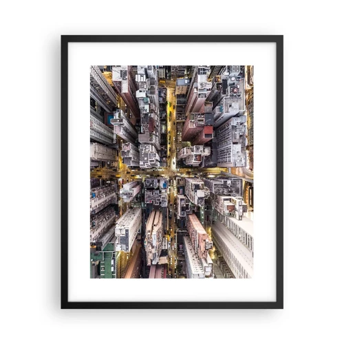 Póster en marco negro - Saludos desde Hong Kong - 40x50 cm