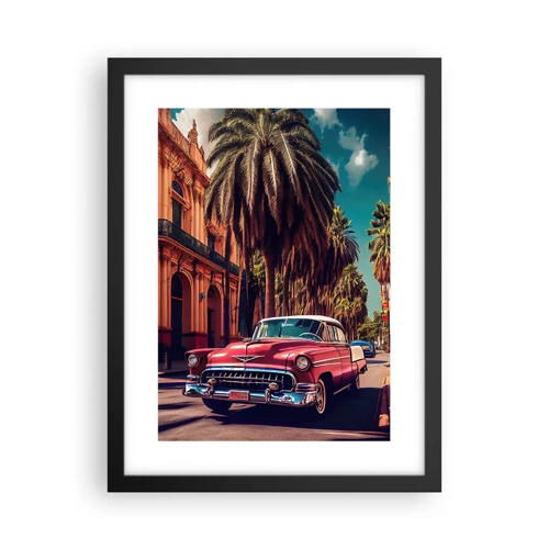 Póster en marco negro - Seguimos en La Habana - 30x40 cm