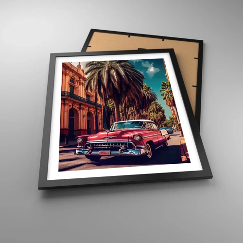 Póster en marco negro - Seguimos en La Habana - 40x50 cm