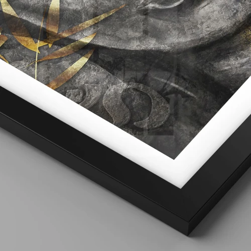 Póster en marco negro - Siente la paz - 30x40 cm