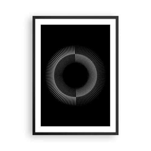 Póster en marco negro - Sol negro - 50x70 cm