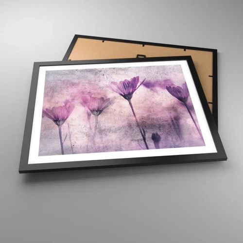 Póster en marco negro - Sueño de flores - 50x40 cm