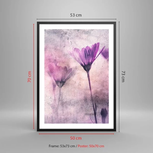 Póster en marco negro - Sueño de flores - 50x70 cm