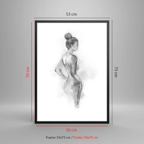 Póster en marco negro - Tan hermosa como la pintura - 50x70 cm