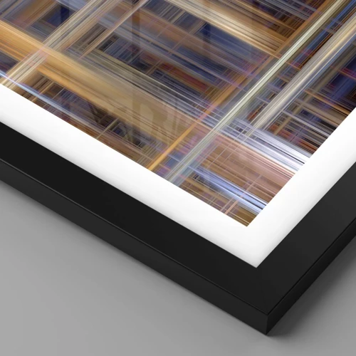Póster en marco negro - Tejido de luz - 70x100 cm