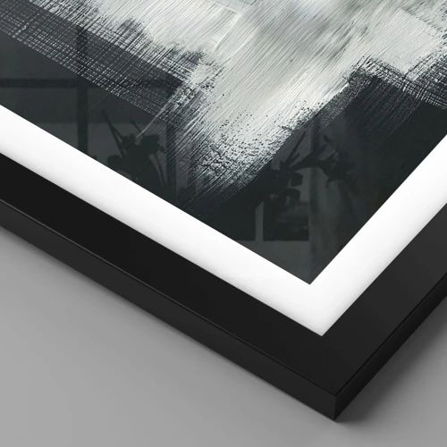 Póster en marco negro - Tejido vertical y horizontal - 40x30 cm