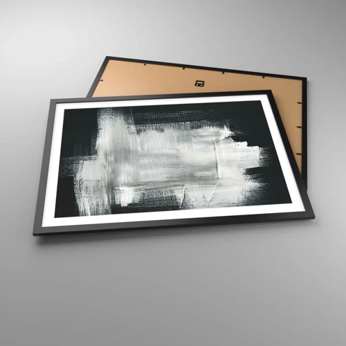 Póster en marco negro - Tejido vertical y horizontal - 70x50 cm