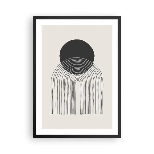 Póster en marco negro - Temblor y certeza - 50x70 cm