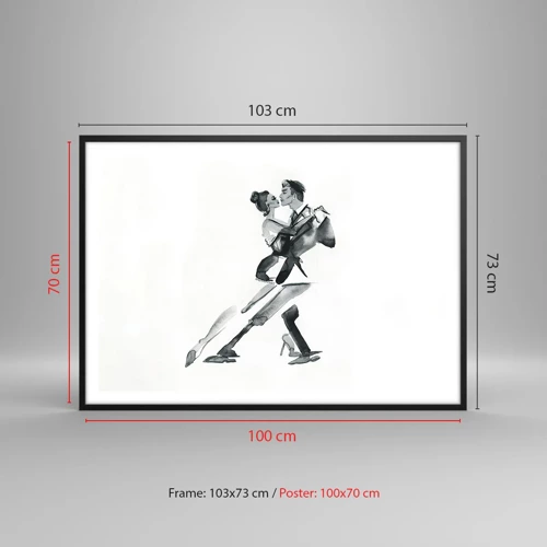 Póster en marco negro - Todos al son de la música - 100x70 cm