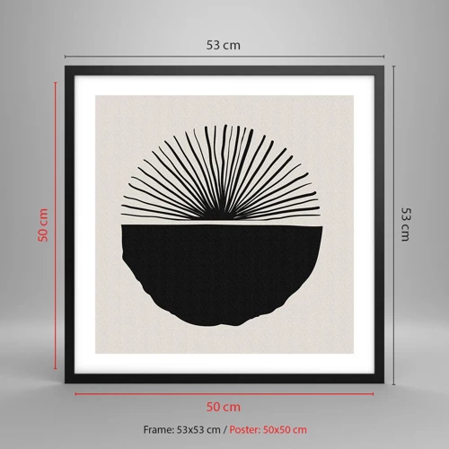 Póster en marco negro - Un abanico de posibilidades - 50x50 cm