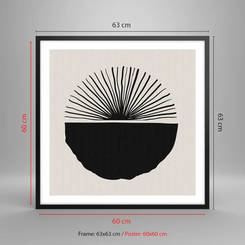 Póster en marco negro - Un abanico de posibilidades - 60x60 cm