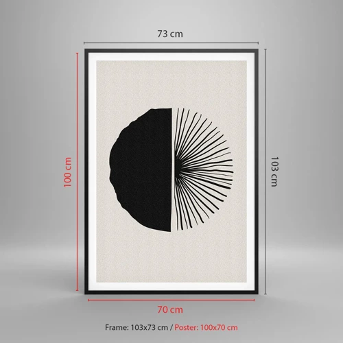 Póster en marco negro - Un abanico de posibilidades - 70x100 cm