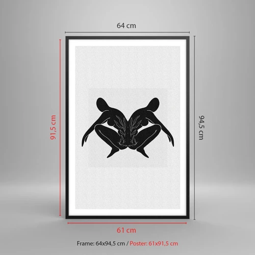 Póster en marco negro - Un alma compartida - 61x91 cm