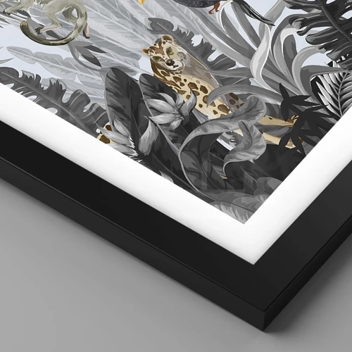 Póster en marco negro - Un cuento de hadas africano - 40x40 cm