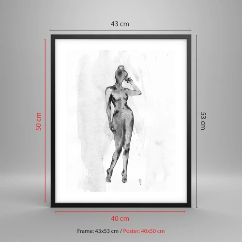 Póster en marco negro - Un estudio sobre el ideal de feminidad - 40x50 cm