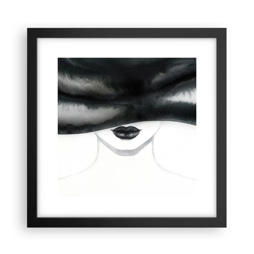 Póster en marco negro - Un misterio sensual - 30x30 cm