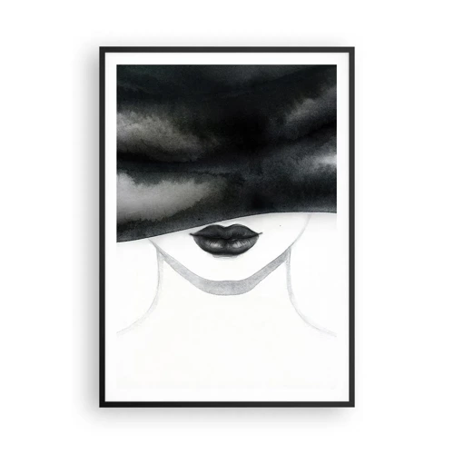 Póster en marco negro - Un misterio sensual - 70x100 cm