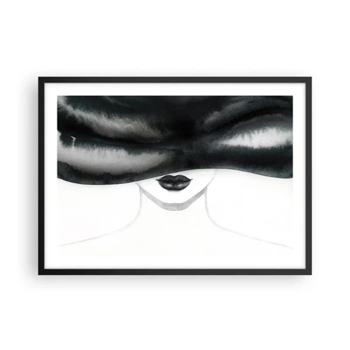 Póster en marco negro - Un misterio sensual - 70x50 cm