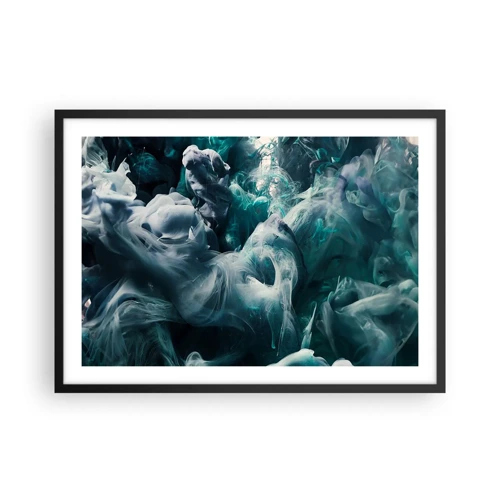 Póster en marco negro - Un movimiento de color - 70x50 cm