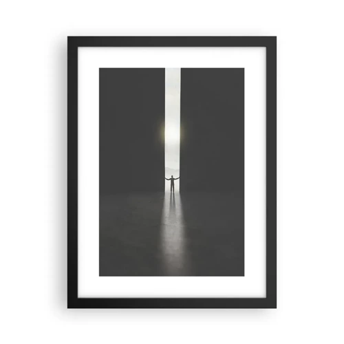 Póster en marco negro - Un paso hacia un futuro brillante - 30x40 cm