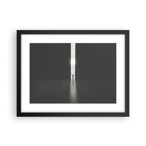 Póster en marco negro - Un paso hacia un futuro brillante - 40x30 cm