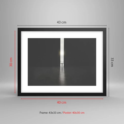 Póster en marco negro - Un paso hacia un futuro brillante - 40x30 cm