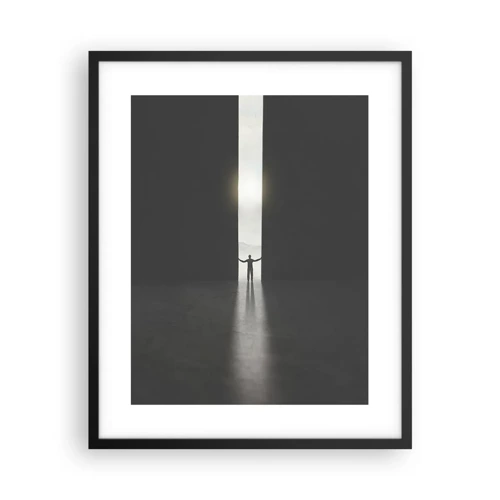 Póster en marco negro - Un paso hacia un futuro brillante - 40x50 cm