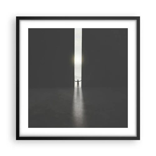 Póster en marco negro - Un paso hacia un futuro brillante - 50x50 cm