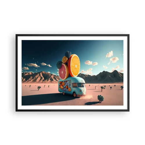 Póster en marco negro - Un sabor a vacaciones - 91x61 cm